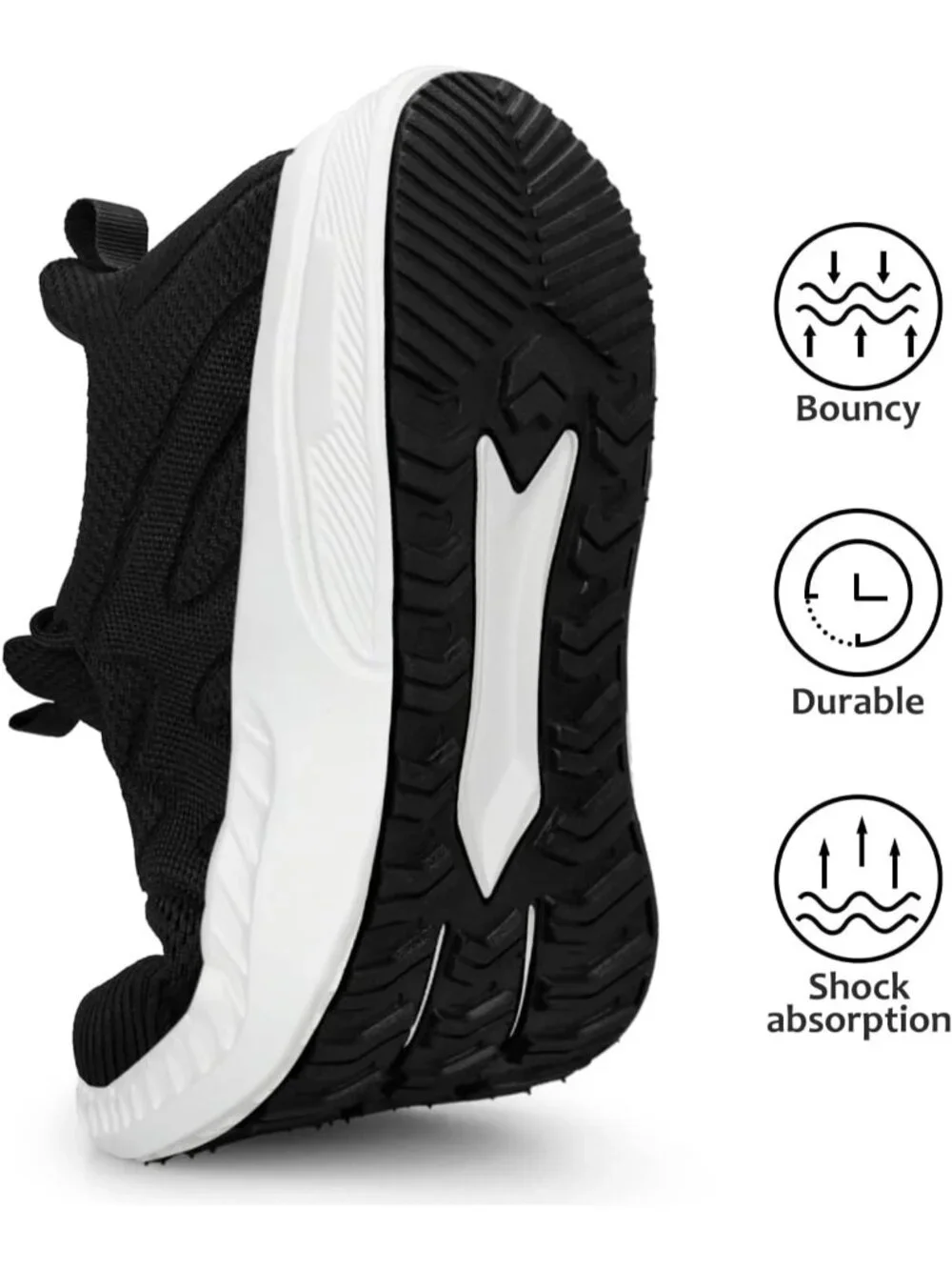 🆕Women's Black White Running Shoes Non Slip Gym Tennis Walking Workout Sneakers